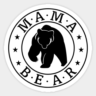 Mama Bear Black Sticker